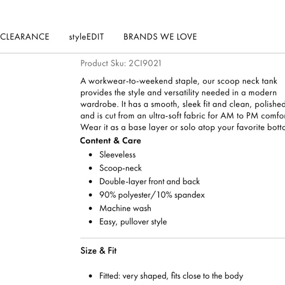 Boston Proper-So Modern Scoop Neck Tank-Size M Black - Picture 6 of 8